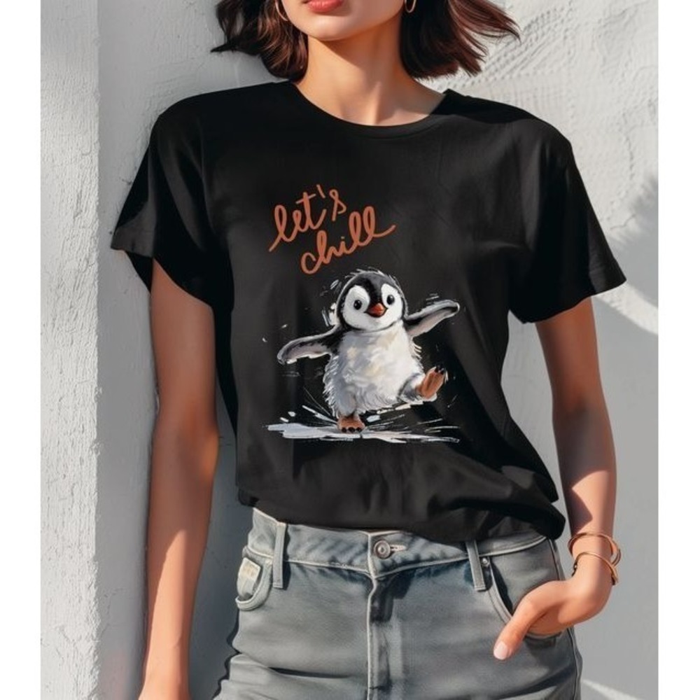 Lets Chill Penguin Shirt - E Animal Lover  - Unisex T-shirt Gift For Fan